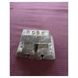 6 pounds of lead in one pound bars