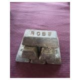 6 pounds of lead in one pound bars