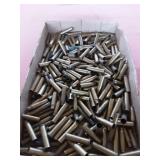 Large flat of brass shell casings