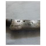 Knife with wooden handle