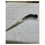 Fixed blade stag horn knife