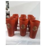 12 plastic mushrooms tumbler cups