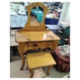 Nice wood vanity set