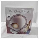 New sharper image 8x lighted mirror