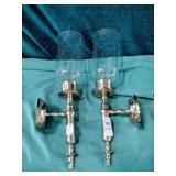 Brass wall sconces