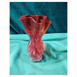 Hand-blown glass vase