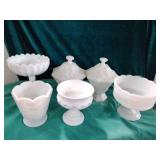 Milk glass lot