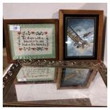 Wall decor plane mirrored serving tray