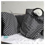 3 large polka dot fabric hamper bags