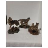3 figures Wolves of the wilderness collection