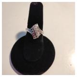 Sterling  and diamond  ring