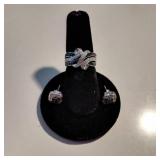 Sterling  ring matching  earrings