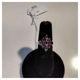 Sterling  and amathist ring