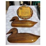 Wooden wall decor ducks our father