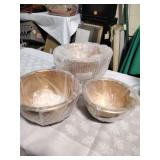 3 new different sized copper toned mixing bowls