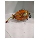 Glass humming bird feeder