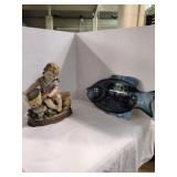 Ceramic planter and decorative fish tray