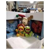 LED Christmas bows and holiday plush