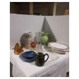 Hall creamer and other miscellaneous glassware