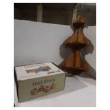 Wooden corner shelf and bed lifters