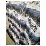 Queen size wolf wildlife comforter blanket