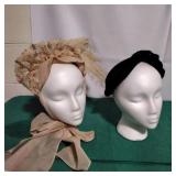 2 vintage ladies fancy sunday hats