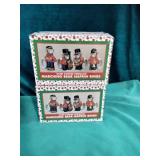 Hand painted porcelain marching bear napkin rings