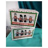 Hand painted porcelain marching bear napkin rings