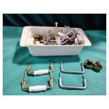 Silver and brass drawer handles