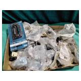Large lot of hinges and door parts