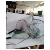 3 vintage fishing nets