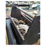 Large wood tool crate with contents