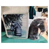 Cast iron Horsehead fence post topper