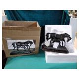 Equestrian mother and foal statue