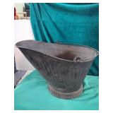Galvanized fireplace bucket