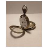 Antique pocket watch MC keystone silveroid