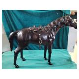 Genuine Leather horse with saddle