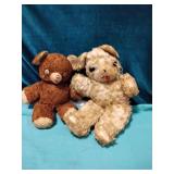 Pair of vintage teddy bears