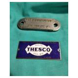 C. Schmidt company logo plates