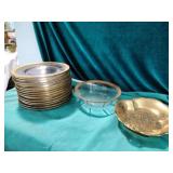 Gold colored glass plates
