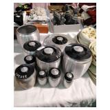 Aluminum matching cannister set