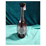 Unique red glass vase