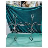 Pair of metal hanging candle holders