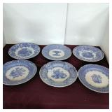 6 Spode blue room collection plates 6 Spode blue room collection plates