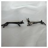 Silverplated vintage fox and rabbit knife rests Silverplated vintage fox and rabbit knife rests