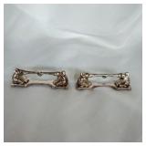 2 Argit art deco elephant knife rests 2 Argit art deco elephant knife rests