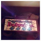 Vintage Budweiser light up sign advertising Vintage Budweiser light up sign advertising