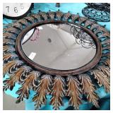 Large round decrotive mirror and clock Large round decrotive mirror and clock