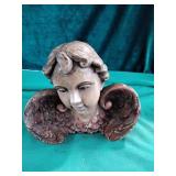 Polystone angel head statue Polystone angel head statue