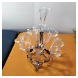 P B France 13 flute silver plated epergne P B France 13 flute silver plated epergne